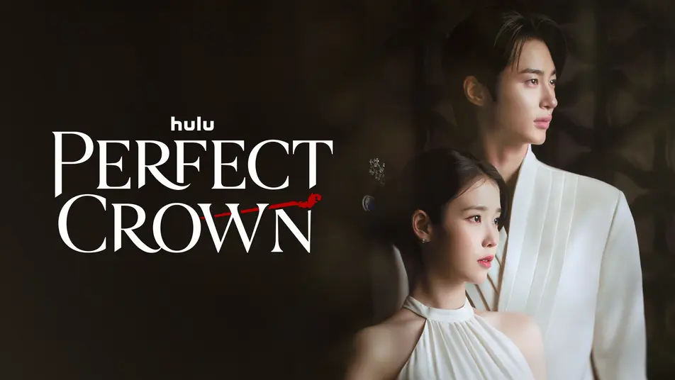 Perfect Crown Hulu promotional artwork featuring IU and Byeon Woo-seok